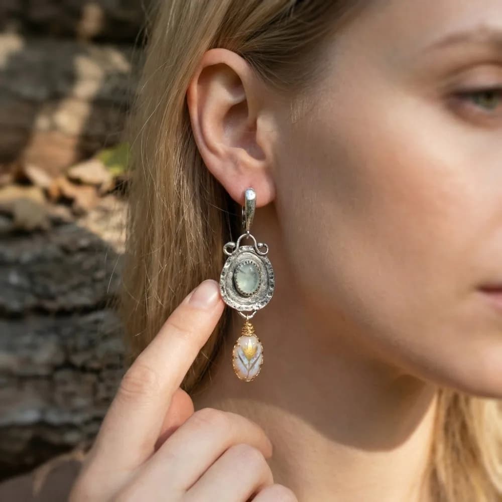 Personality Elegant Dangle Earrings Vintage Alloy Retro Bohemian Earrings Hyperbole Style Tulip Earrings Gifts