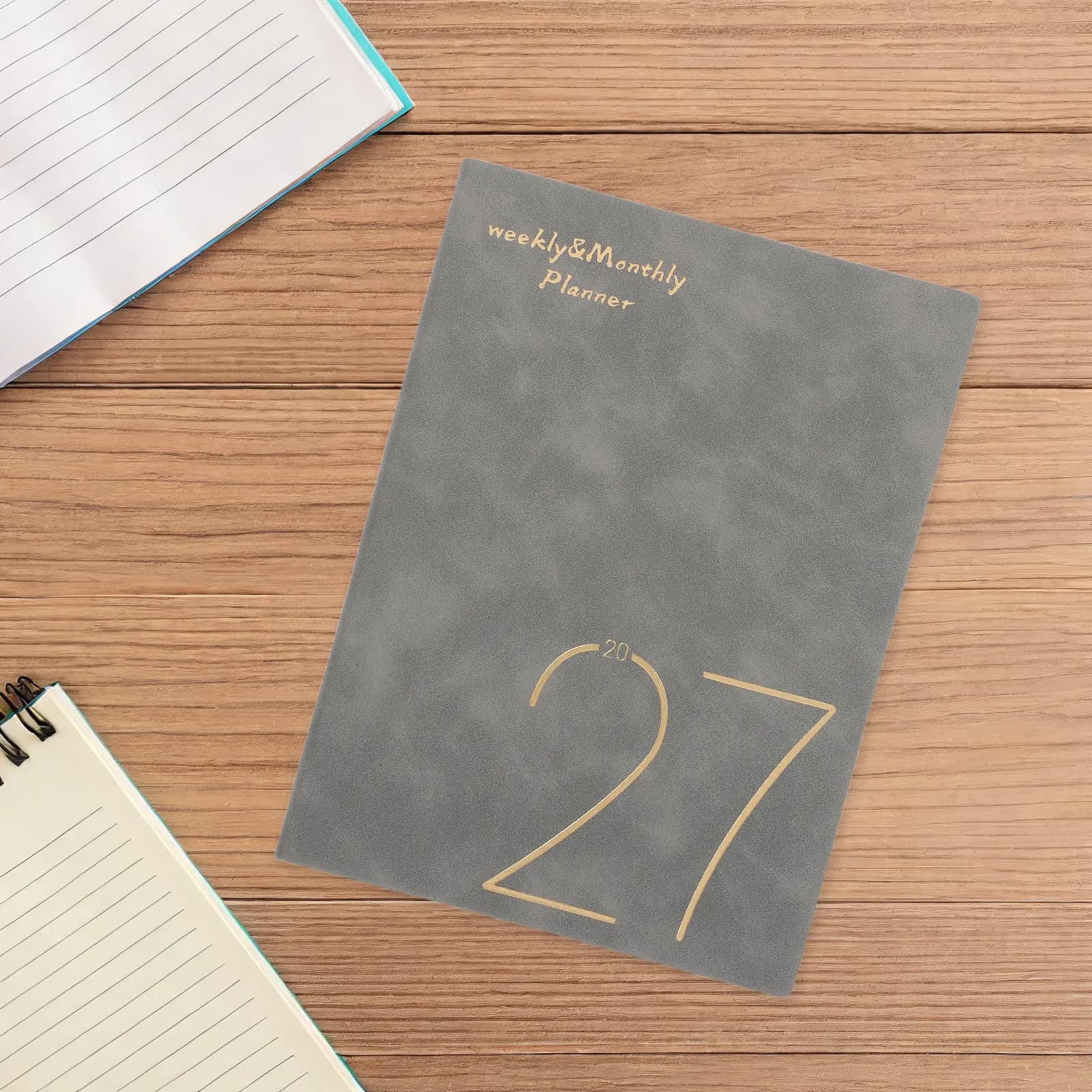 2027 Daily Planner A5 Stylish Academic Organizer Notebook for Students Teachers Office Goal Tracking Monthly Weekly Calendar