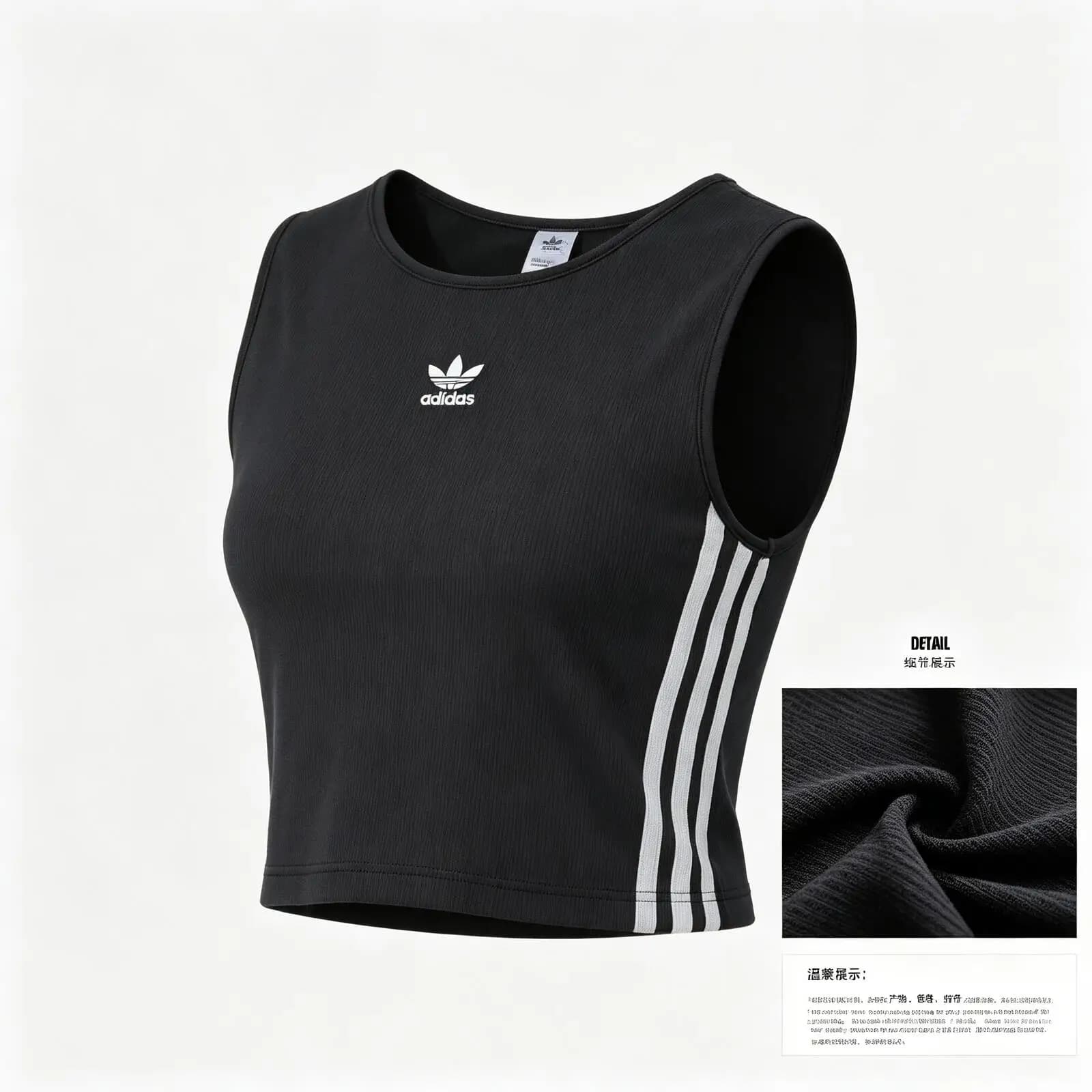New AdidasTrefoil Women's Sports Vest Running Yoga Fitness Training Breathable Comfortable Slim Fit T-Shirt KB6417