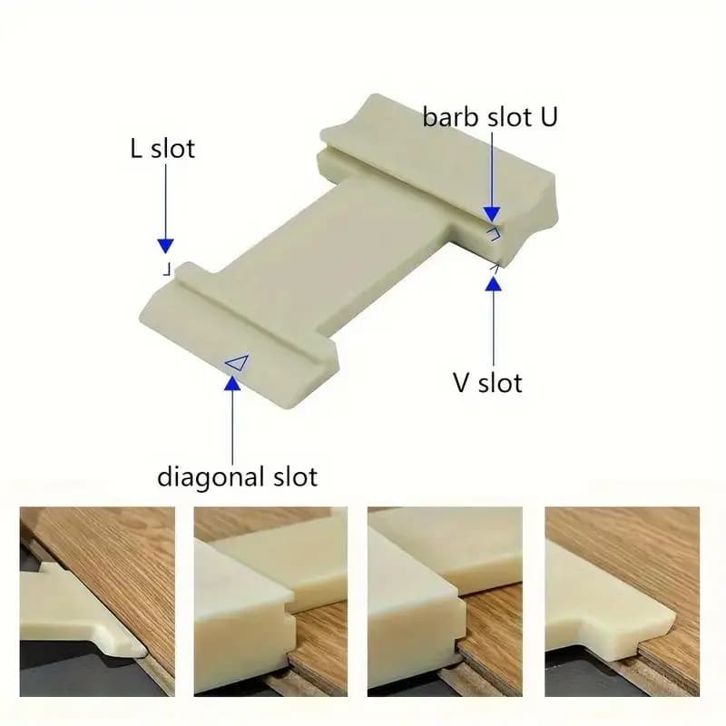 Strumento per l'installazione del pavimento in legno Pavimento composito rinforzato solido Blocco in nylon Pavimentazione Knocking Board Blocco medio stampato ad iniezione