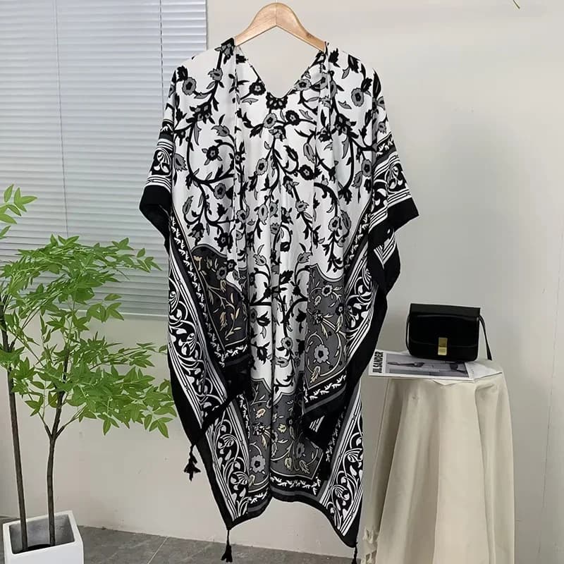 Poncho New Style Ethnic Sweatshirt Women's Coat Mantel Dali Tourism Wear Scarf for Solar Protection Spring and Autumn Mantelles