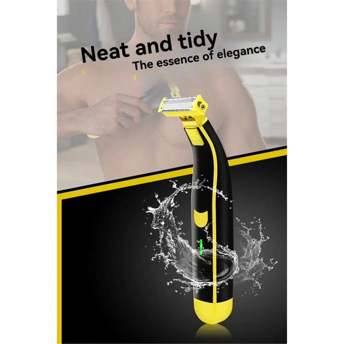 （HOUSEHOLD TOOL）Men'S Electric Shaver Dual Blade Wet & Dry Shaver USB Rechargeable 4 Precisions Trimmer Heads for Beard,
