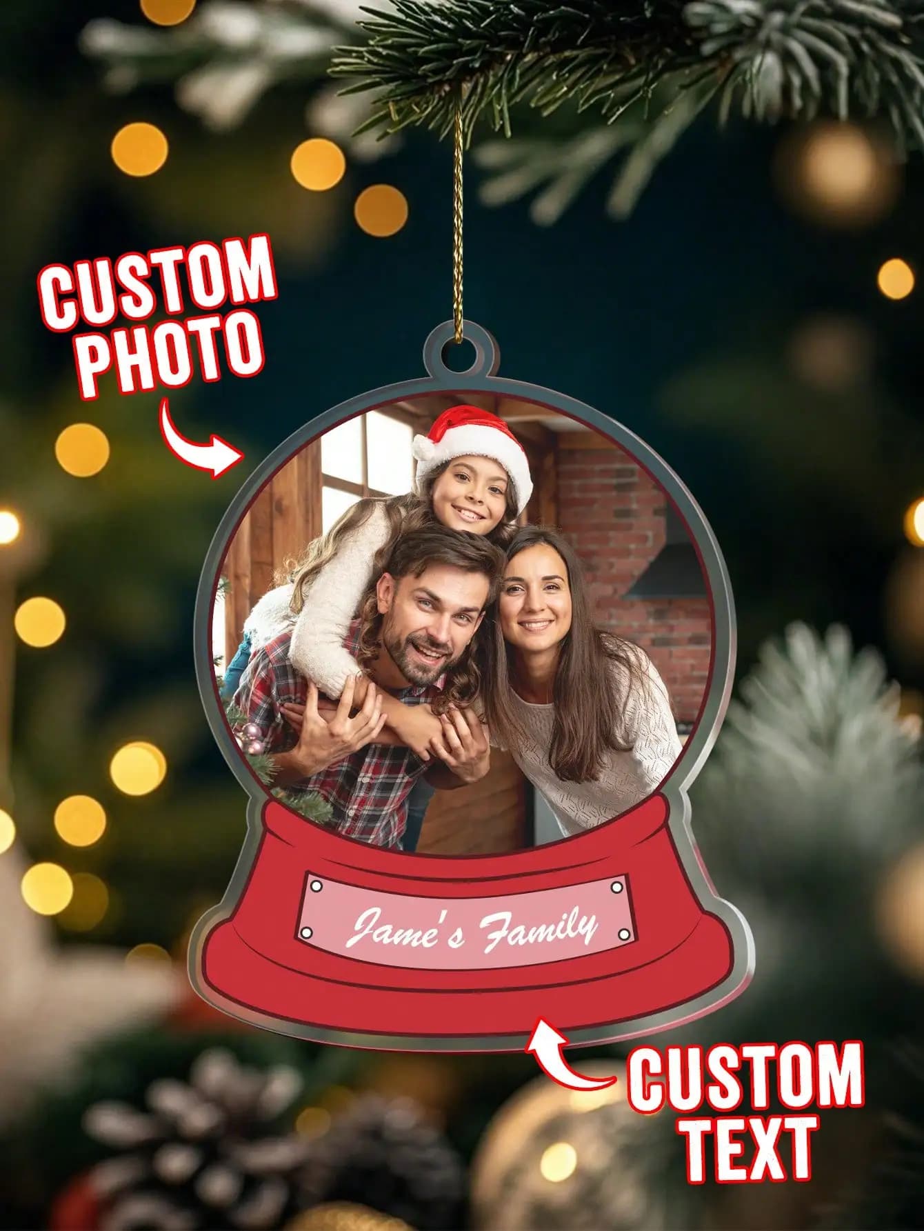 Car Deodorant with Custom Photo Hanging Ornament Custom Car Decoration Long-Term Perfume Gift for Couples Pet Lovers
