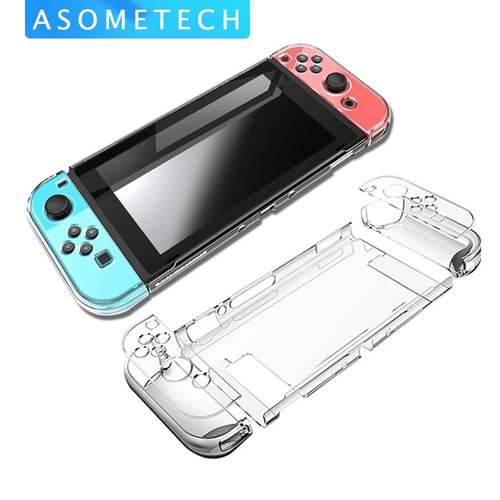 Cover protettiva rigida per PC per Nintend Switch custodia NS NX accessori per Controller Console con guscio in cristallo trasparente con custodie per supporti