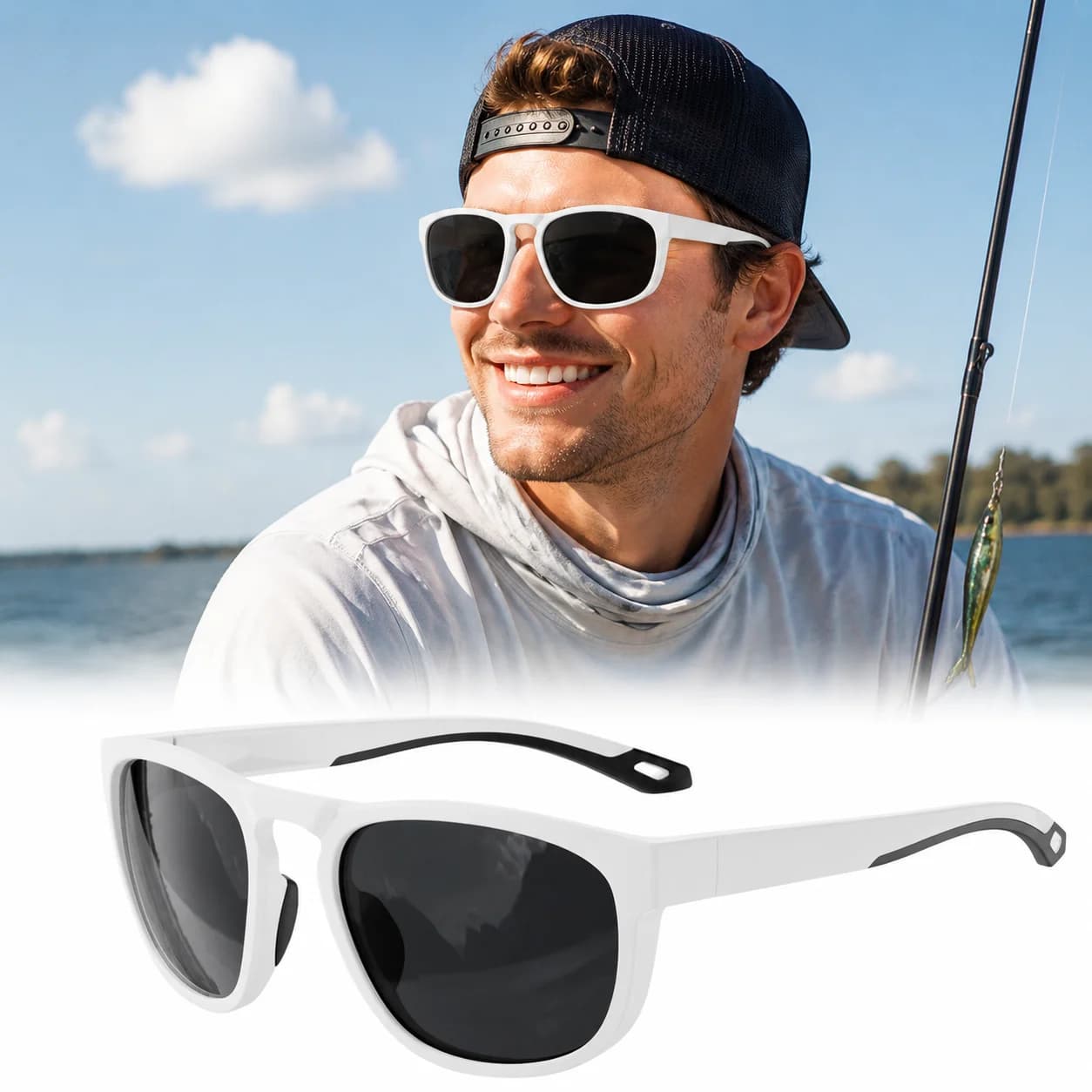 Unisex TR90 Polarized Sunglasses UV400 – Windproof Sports Glasses for Fishing, Driving, Cycling, Volleyball & Baseball