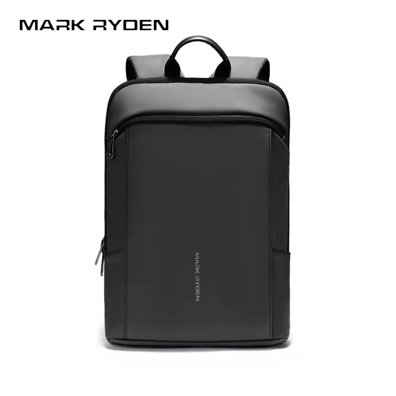 MARK RYDEN Ultra-Slim Laptop Backpack with Luggage Strap, Multi-Pocket Daily Commute Rucksack for Men