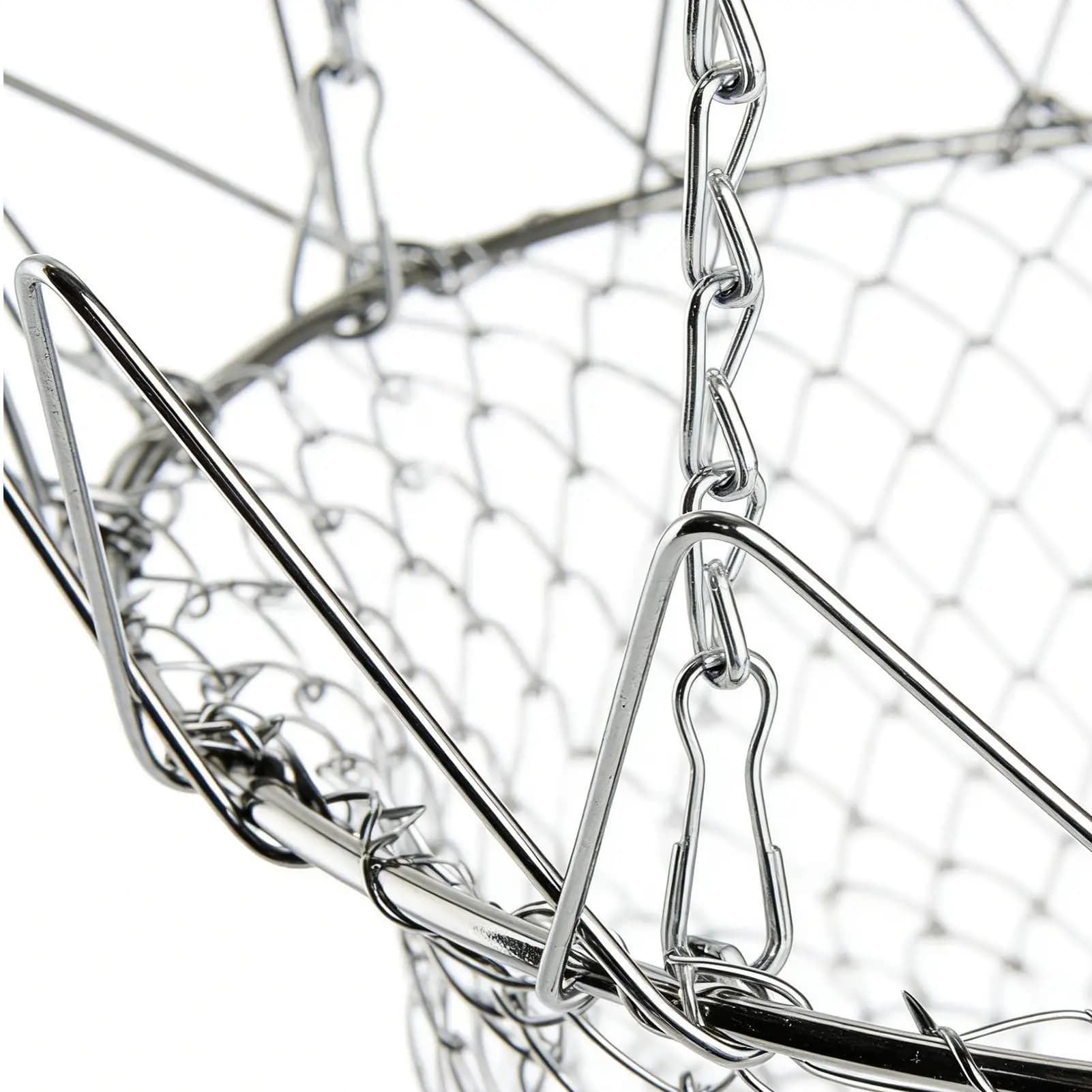 Adjustable insert in height, stainless steel, Resistant, with Chain Net for Vase, Upper opening 12-18 Width, Filling for Planter