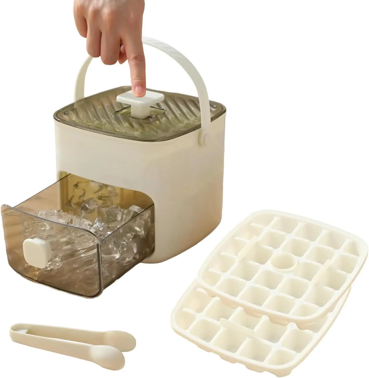 Stampo per Cubetti di Ghiaccio a 48 Scomparti, Riutilizzabile, Facile da Rilasciare, per Frigorifero, Strumento per Fare il Ghiaccio in Casa