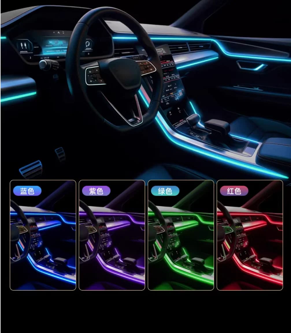 2M Car Interior LED Strip Light Neon EL Wiring Decorative Lamp Auto Light For Toyota C-HR C HR CHR 2016 2017 2018 2019 2020 2022