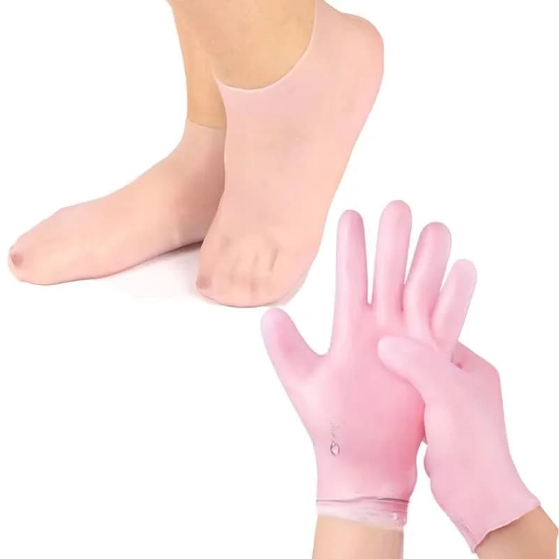 1 pair of socks for the care of the silicone foot and reusable gloves in gel SPA moisturizing anti screpolation heel foot spa mask exfoliating for the foot cover
