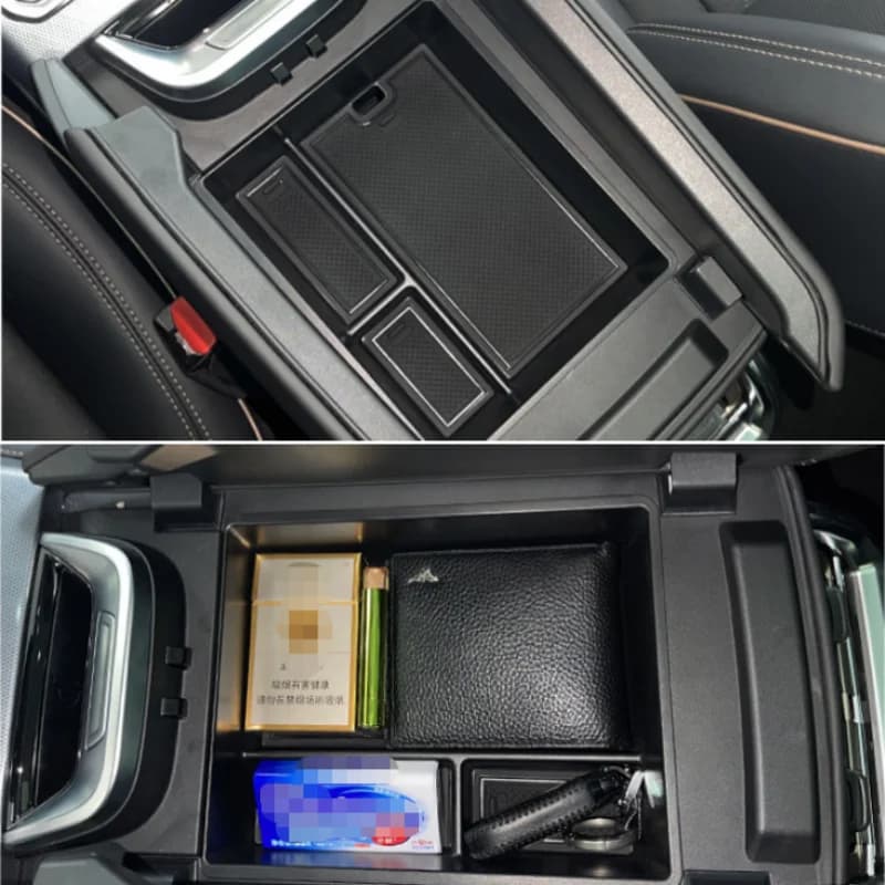 Interior Styling For Great Wall GWM WEY Coffee 01 2021 2022 Center Armrest Storage Box Door Armrest Container Box Cover Plastic