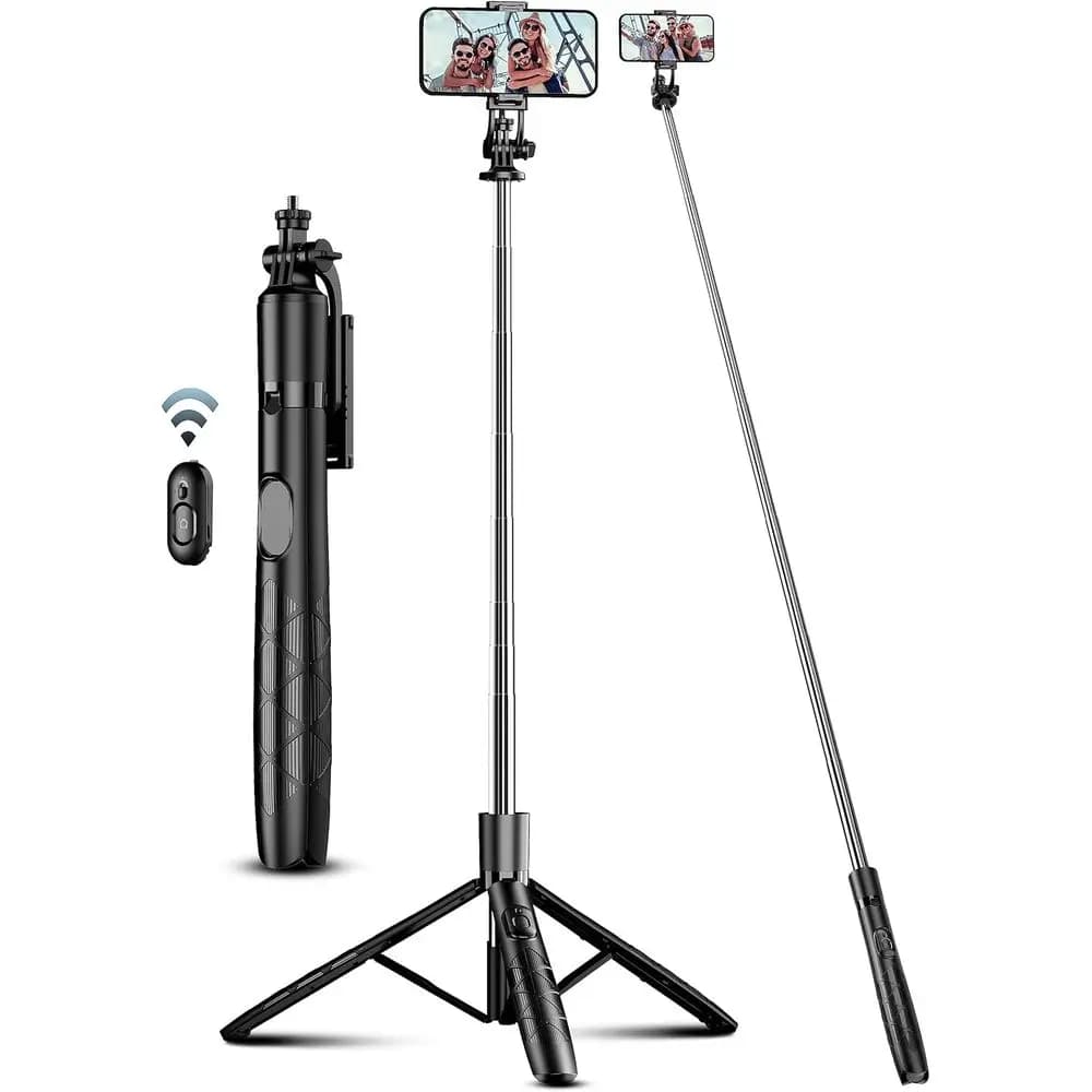 Treppiede e Asta Selfie Multifunzione 71 con Telecomando Wireless, 360° ° Girevole, compatibile con dispositivi iOS e Android