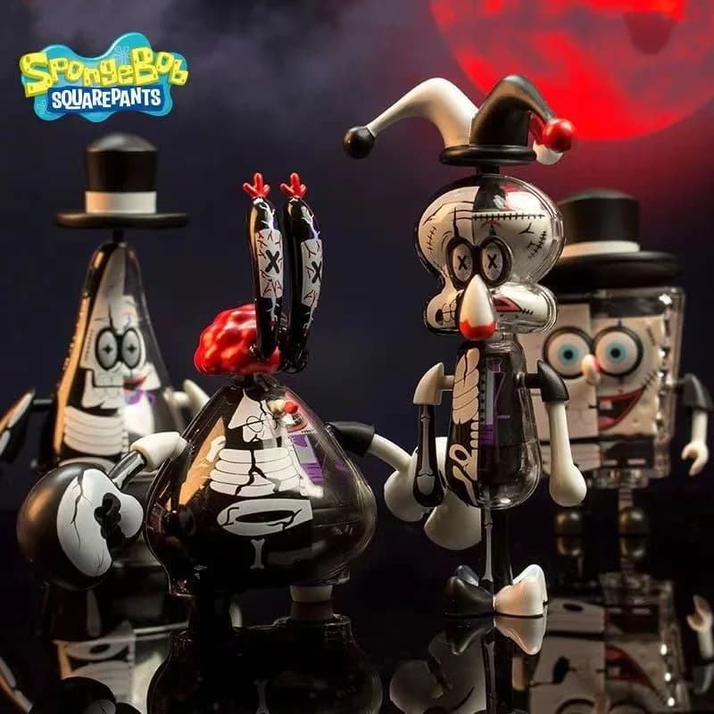 Superb Box with SpongeBob Theme Assembling Blocks Gothic Joker, Patrick's Model, Teenage Puzzle Toy, Kids Decorative Gift