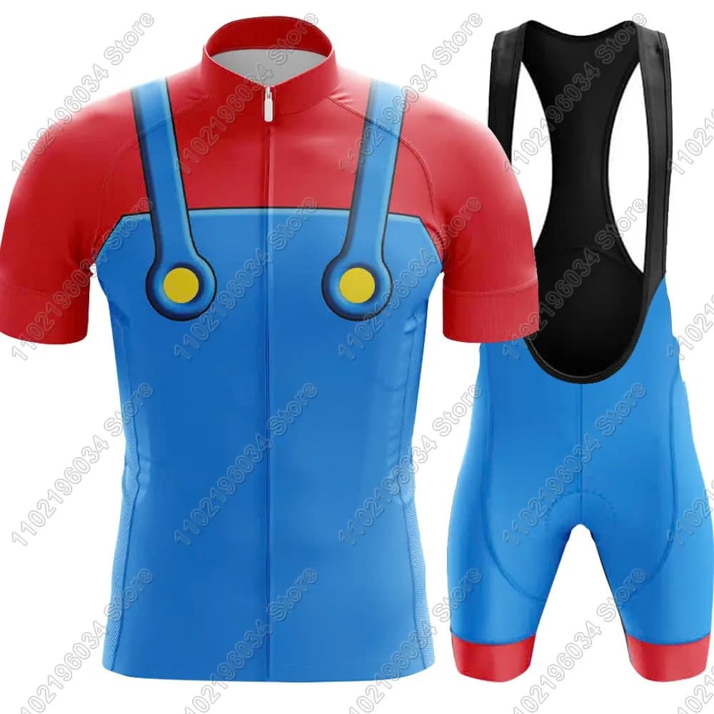 2025 Cycling jersey Cartoon Anime Game Set Man Funny Cycling Clothing Summer Road Bike Shirt Tuta Shorts with MTB Maillot Suits