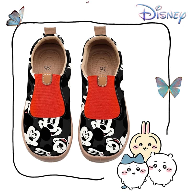 Official Disney Mickey Mouse Slip-On Shoes | Comode casual sneakers with cartoon print