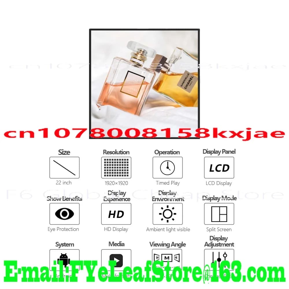 Digital photo frame Wifi with artistic image video Nft with LCD screen square advertising HD