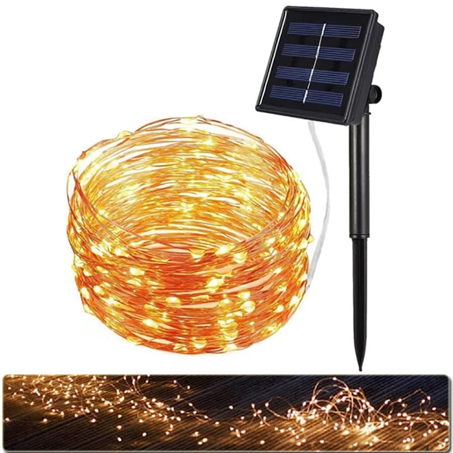 Luci Solari a LED per Esterni, Ghirlande Luminose da 4/7/12/22/32M, Lampade per Patio Impermeabili, Luci Natalizie e Nuziali per Giardino e Strada