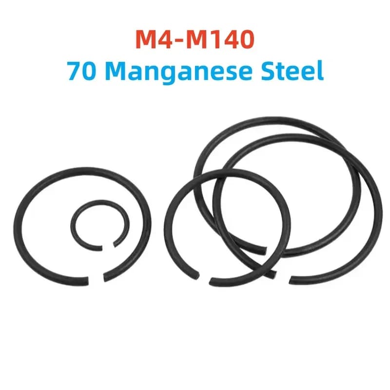M4 M5 M6 M7-M140 Anelli a scatto a filo tondo Anelli a scatto a filo tondo per anello elastico in acciaio al manganese dell'albero 70