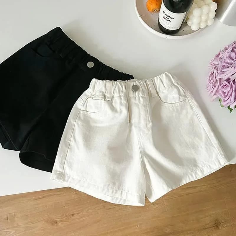 Pantaloncini Estivi per Bambine, Shorts con Elastico in Vita, Versatili e Casual, per Bambine e Ragazze