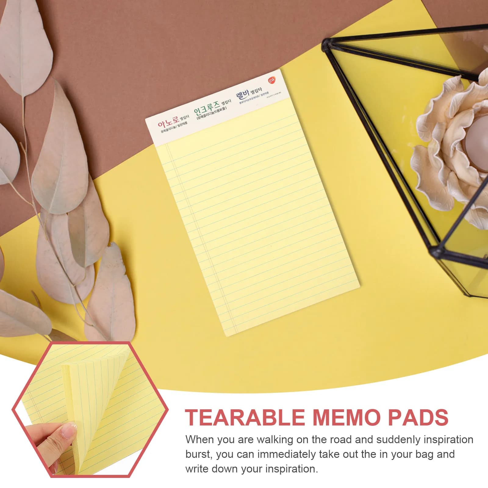 2 Pezzi Quaderni Memo A5 Portatili, Blocco Note Strappabile per Pianificazione, Diario, Regalo per Studenti e Ufficio, Quaderni per Appunti A5
