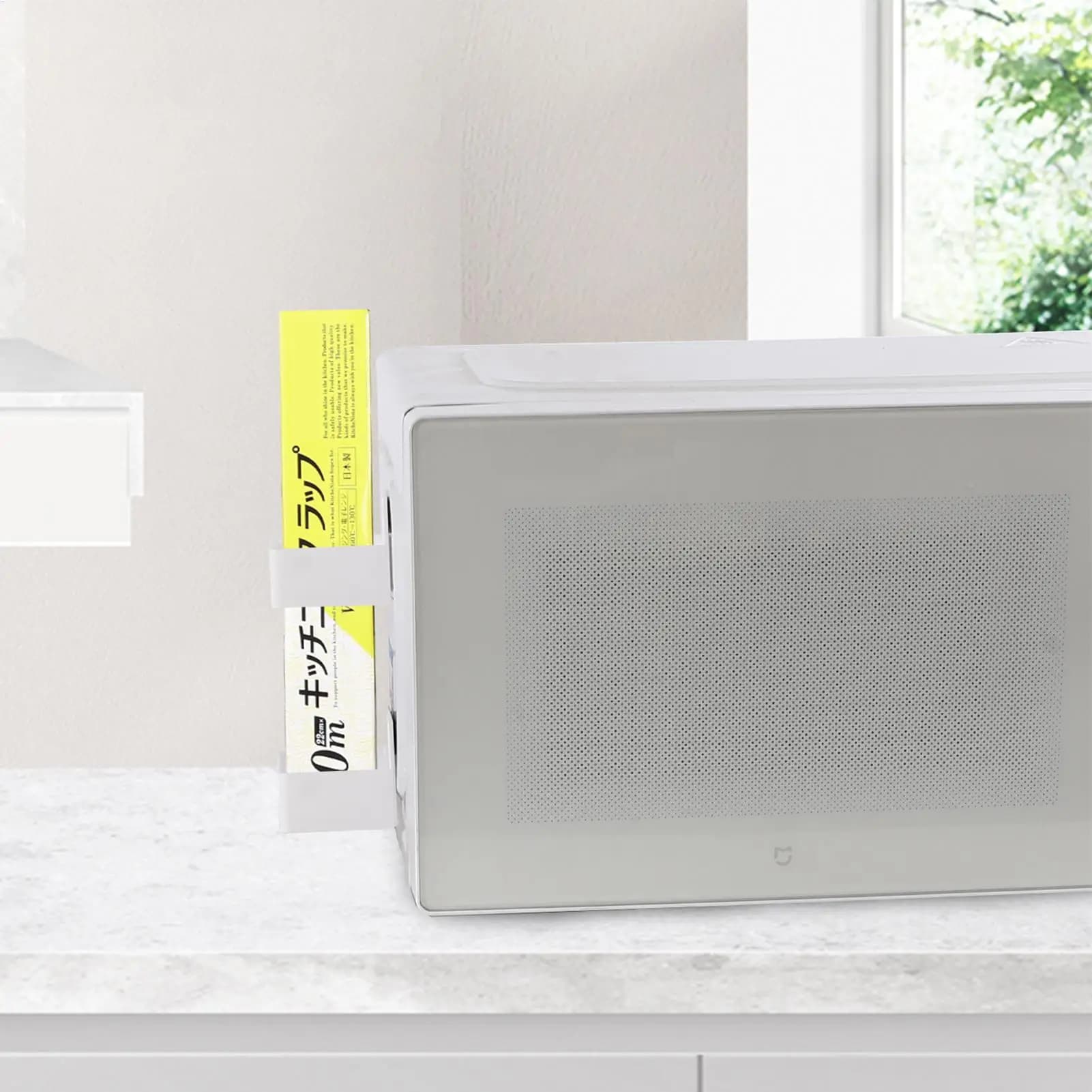 Supporto per involucro da cucina Scaffale per foglio di alluminio a parete Nessun trapano Scaffali per strumenti per capelli adesivi per strumenti arricciacapelli Ferro da stiro