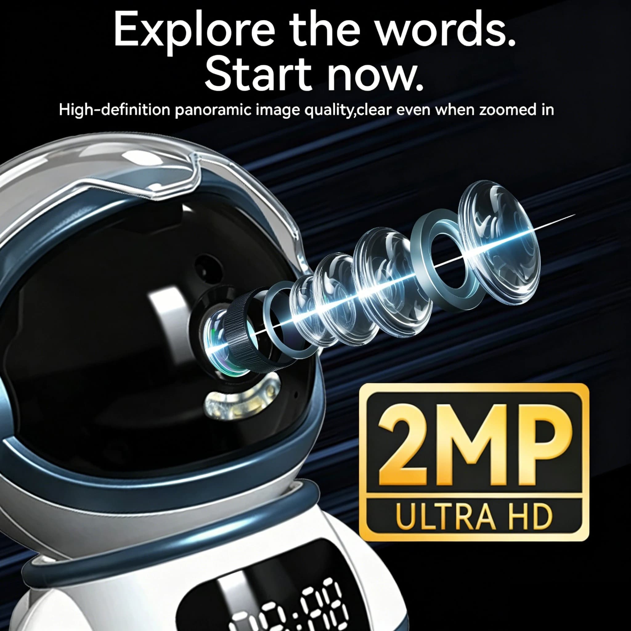 Night Vision Webcam Pet Camera Robot Baby Monitor Motion Detection Tuya Smart 2MP PTZ WiFi Camera Indoor Astronaut Two Way Audio