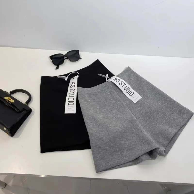Women's Cycling Shorts Fitness Sports High Waist Straight Leg Pants Anti-Light Outerwear Safety Pants Slimming Base Layer
