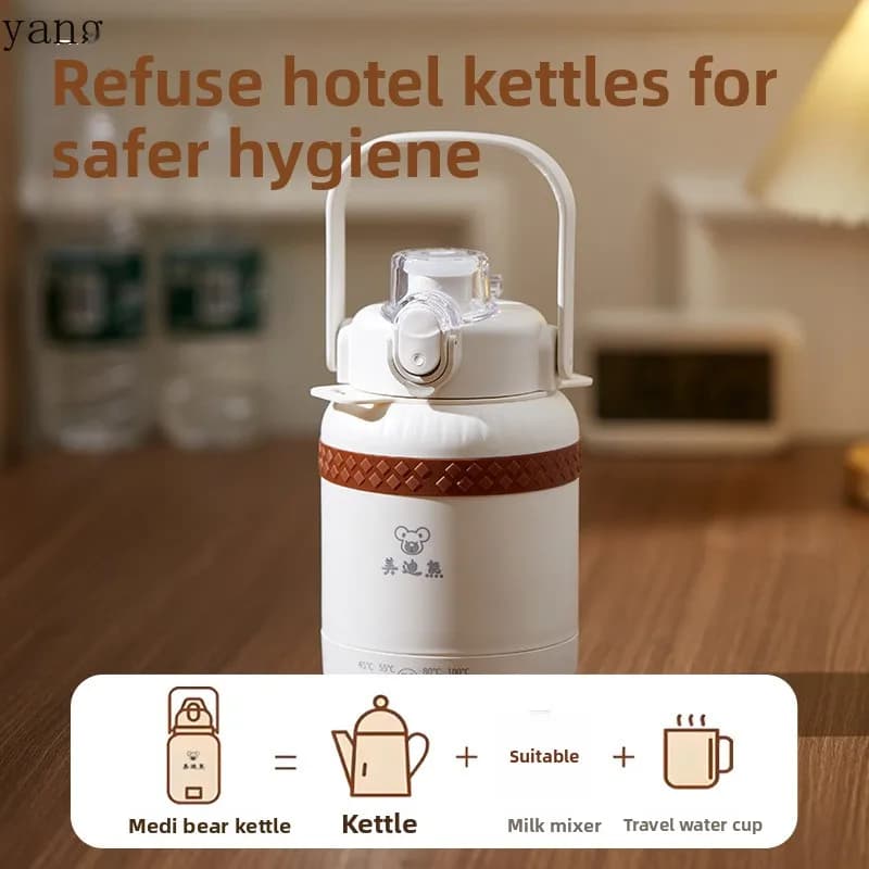Yjq portable kettle at constant temperature, intelligent, small, with thermal insulation, electric water cup, for outdoors