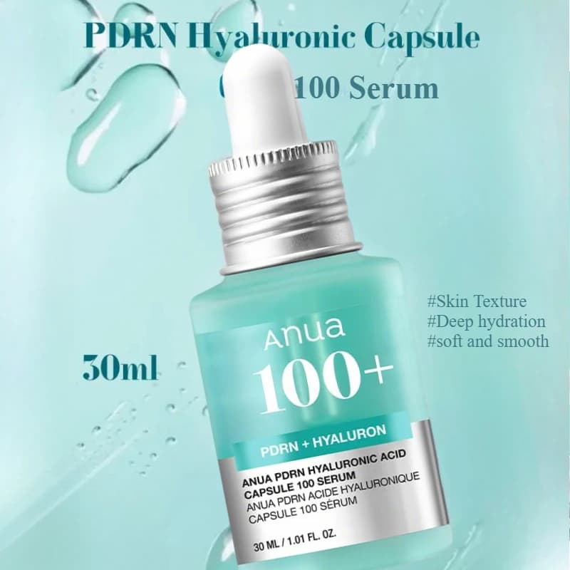 ANUA Skin Care Essence Hyaluronic Acid Capsule 100 Serum Blue Radiant Face Serum for Glass Skin Korean Skincare Products