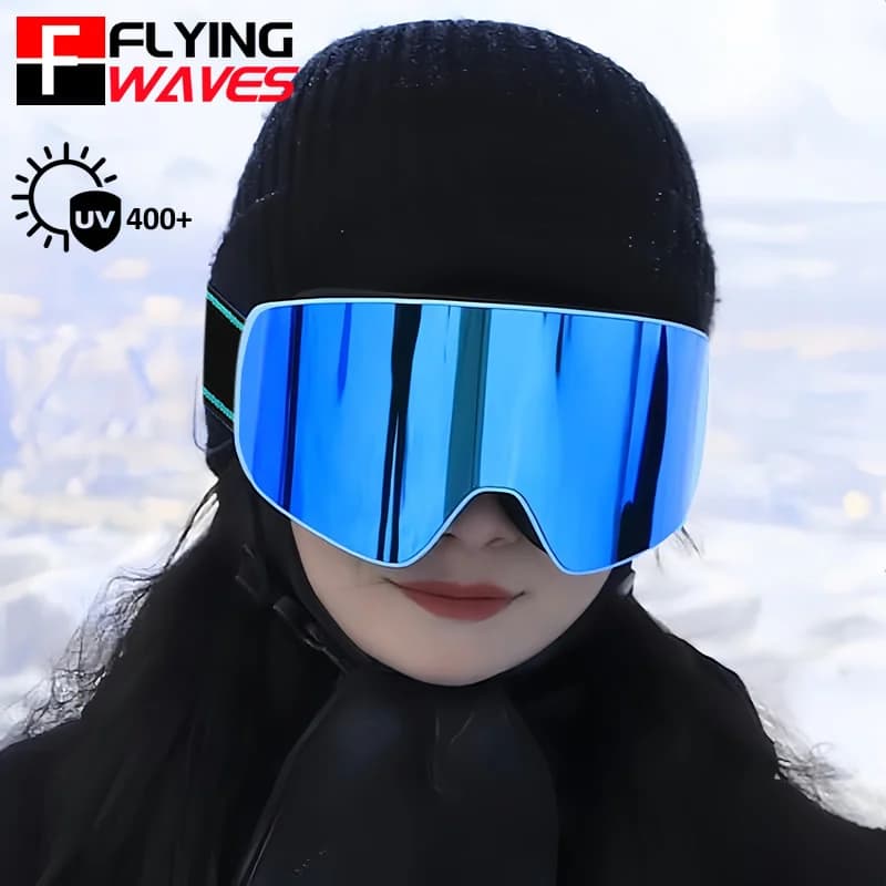 Nuovi occhiali da sci lente cilindrica a doppio strato antiappannamento gioventù per adulti antiappannamento sport sulla neve motoslitta snowboard occhiali OTG occhiali