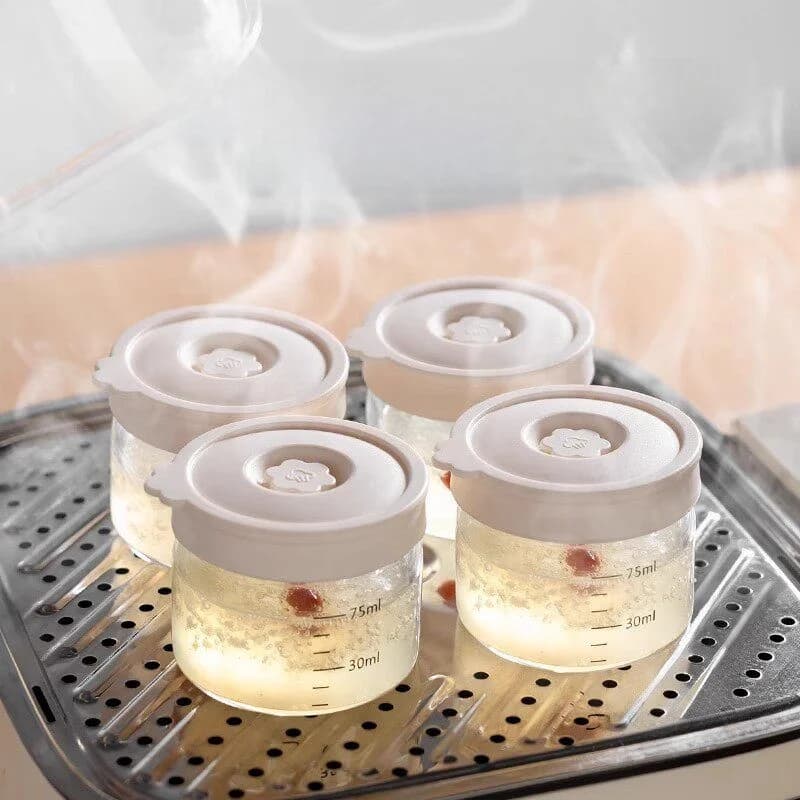 Food Grade Heat Resistant Glass Soup Bottles for Soup Pots Dry Goods Storage Containers Sealed round Cylinder Cups for Children