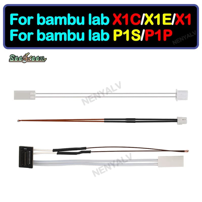 Per Bambulab Hotend Riscaldatore Termistore Accessori Per Stampanti 3D Termistore Per Bambu Lab P1P X1C Tubo di Riscaldamento Cartuccia Ceramica 24V