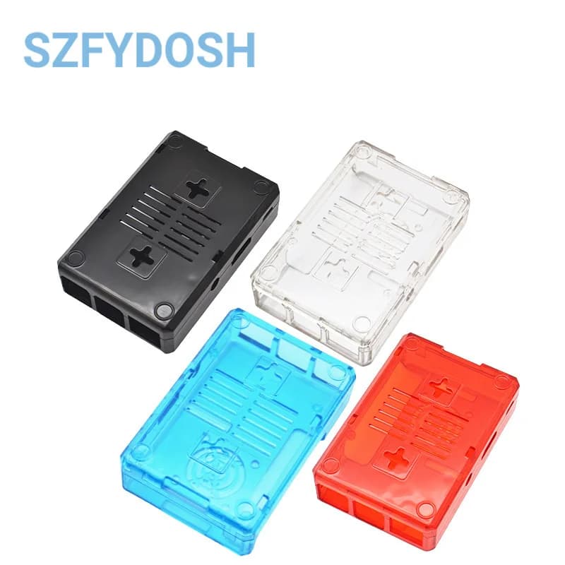 ABS Black Transparent Blue Red Plastic Box ABS Cover Guscio for Raspberry Pi 3B/2