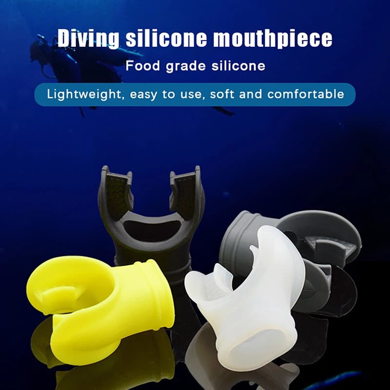 Set per lo snorkeling: bocchini in silicone e regolatore per immersioni per sport acquatici