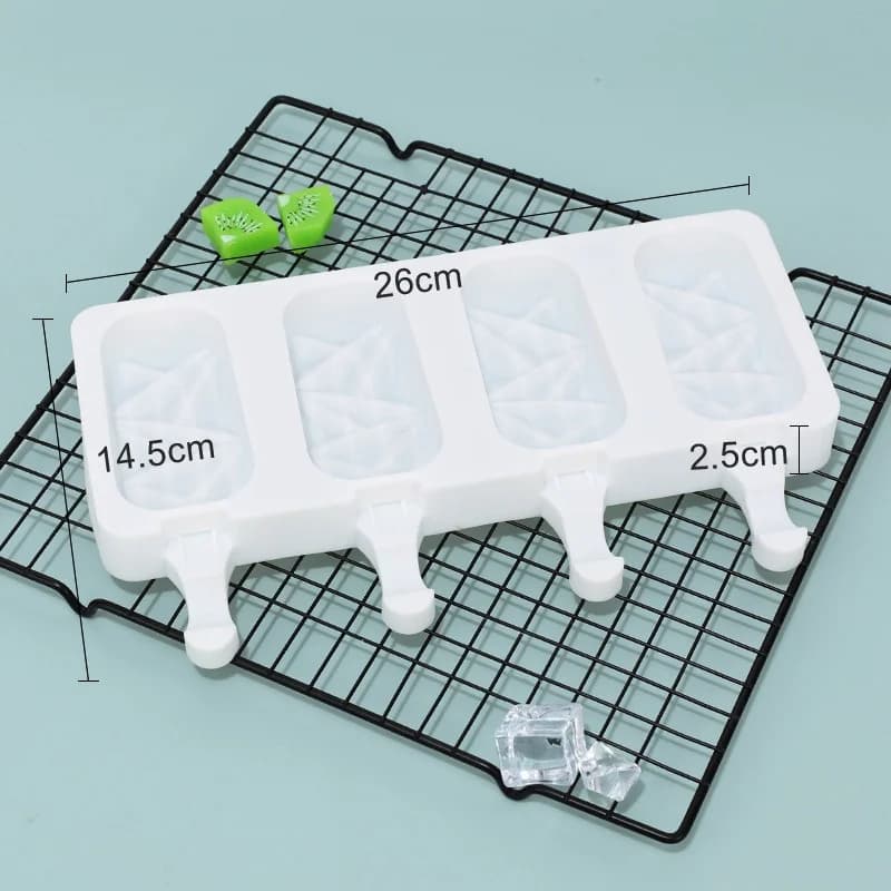 Nuovo stampo in Silicone a 3/4 celle stampo per gelato in Silicone stampi per ghiaccioli stampi per gelato fai da te stampo per ghiaccioli stampo per ghiaccioli