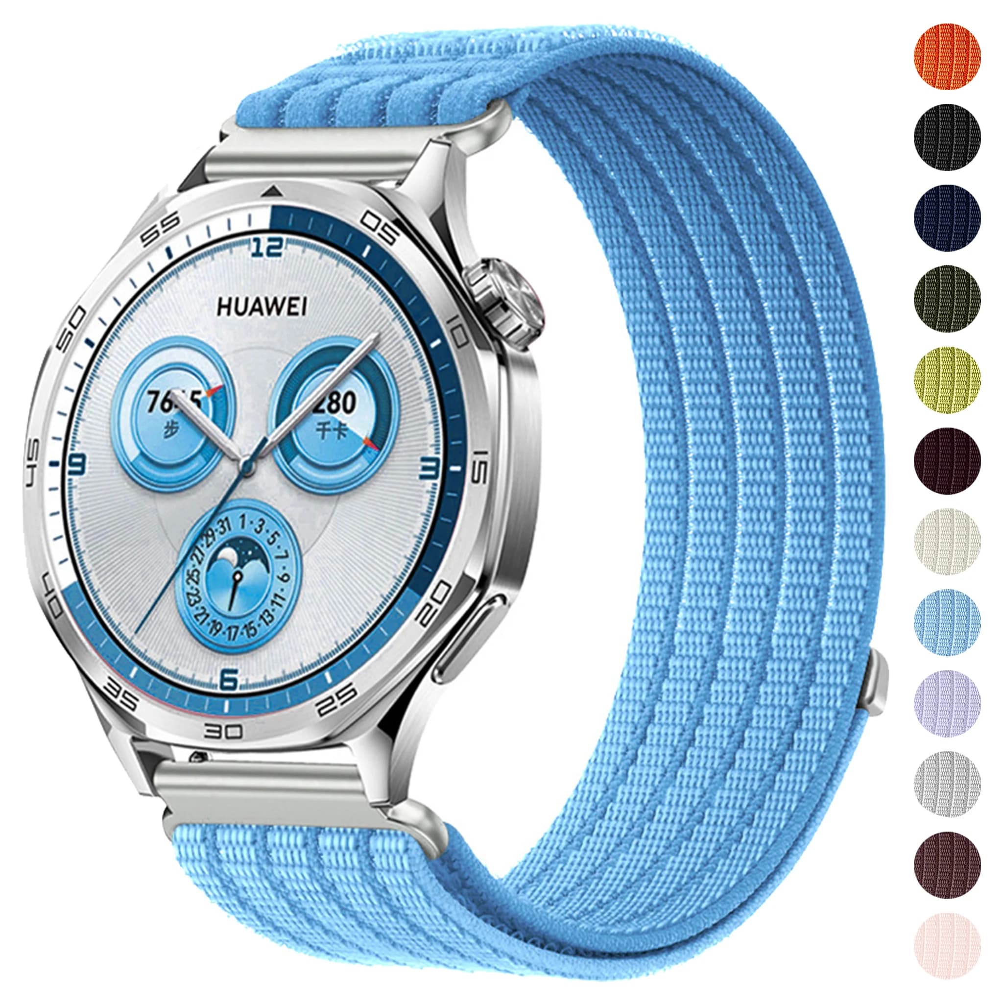 18mm 20mm 22mm Nylon Band for Huawei Watch GT 6 5 Pro/GT6 5 4 46mm Sport Strap for Samsung Galaxy Watch 7 6 5 4 40/44mm Bracelet