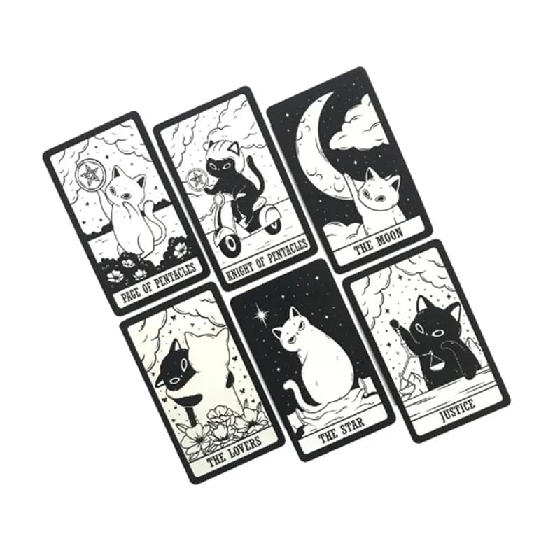 NUOVE carte dei tarocchi gatinate A 78 Mazzo Oracle English Visions Divination Edition Borad Playing Games