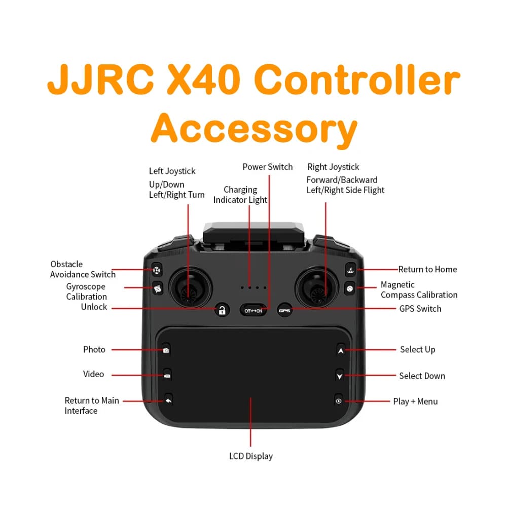 JJRC X40 GPS Drone Original Spare Part X40 Large Screen Remote Controller Part Accessory