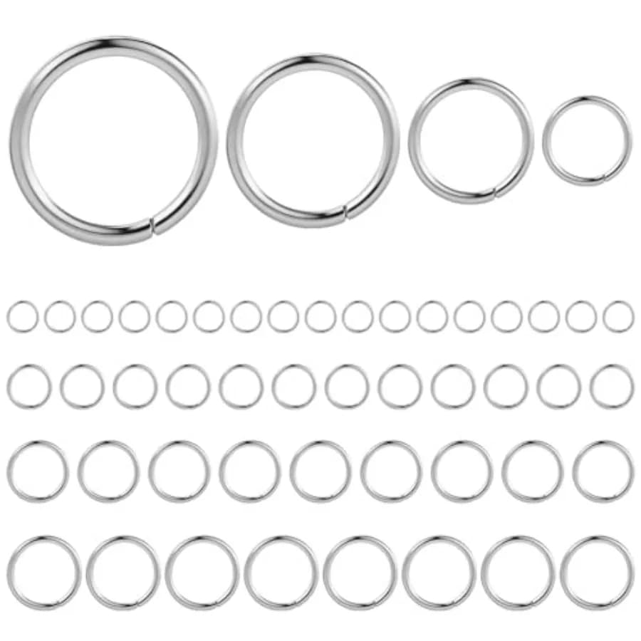 80 PCS Sterling Jump Rings, Open Jump Rings for Jewelry Making, Open Jump Ring Connector Rings Bulk for DIY Craft Earring Neckl