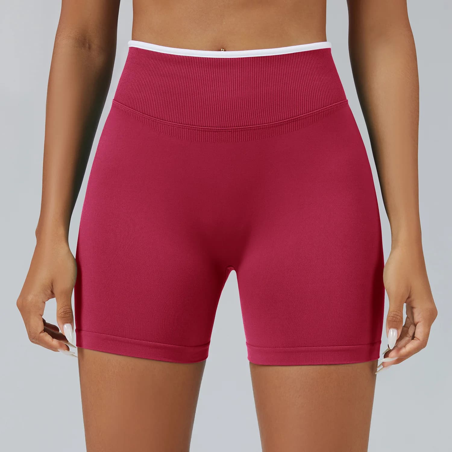 Pantaloncini Sportivi Estivi da Donna Senza Cuciture a Vita Alta, Slim Fit, Effetto Push-Up, per Yoga, Palestra, Corsa, Allenamento e Ciclismo
