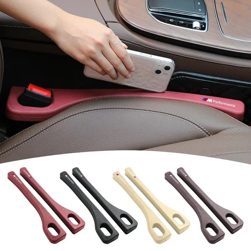 Organizer per fessure tra i sedili BMW con logo M, compatibile con modelli M3, M4, F07, F34, F30, F20, F10, E60, E46, antiscivolo e a tenuta stagna