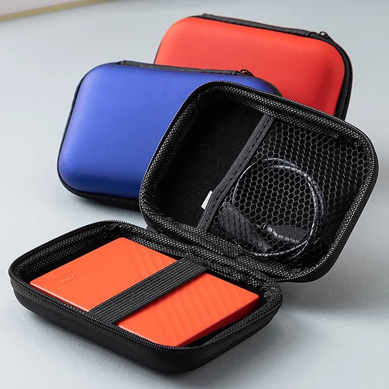 Nuova custodia protettiva con cerniera in EVA per hard disk, HDD, SSD, cavi USB, caricabatterie, per hard disk da 2,5 pollici, power bank, cavi USB, caricabatterie