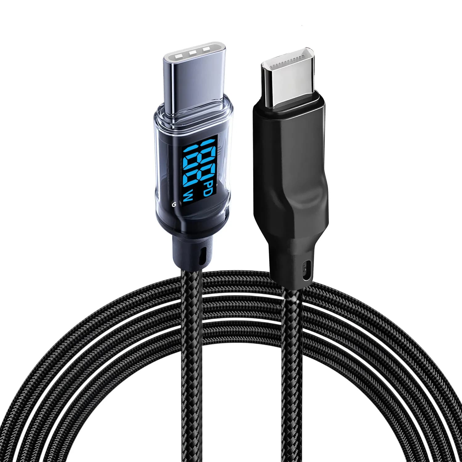 Cavo USB-C a USB-C da 240W con Display Digitale PD3.0, Cavo USB-C Veloce da 100W per MacBook, iPhone 17, 16, Samsung, Xiaomi