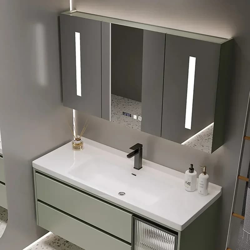 Mobile bagno estetico con ripiani, mobiletto in acciaio inossidabile, mensola per lavabo, mobiletto bagno di tendenza, scrivania, mobili di design