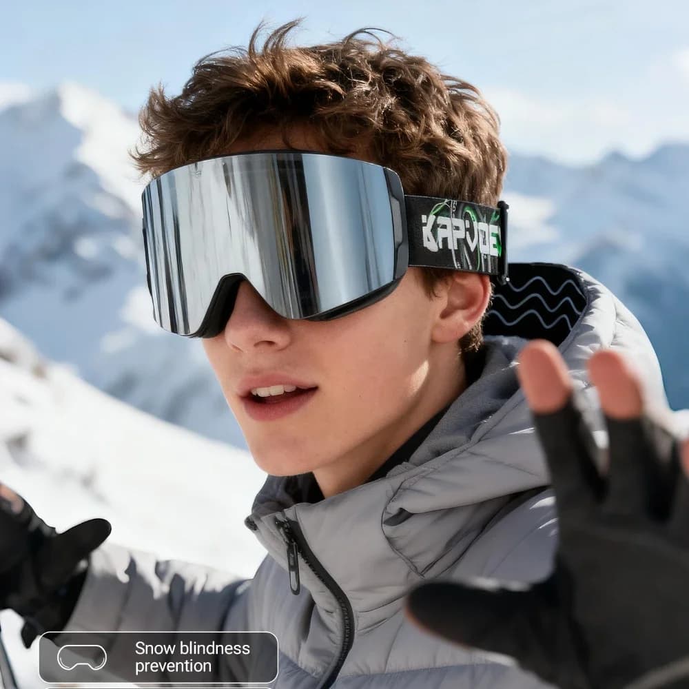 KAPVOE Sport all'aria aperta Occhiali magnetici Inverno Snowboard Occhiali da sci Antiappannamento Occhiali da sci Fotocromatici Attrezzatura per motoslitta