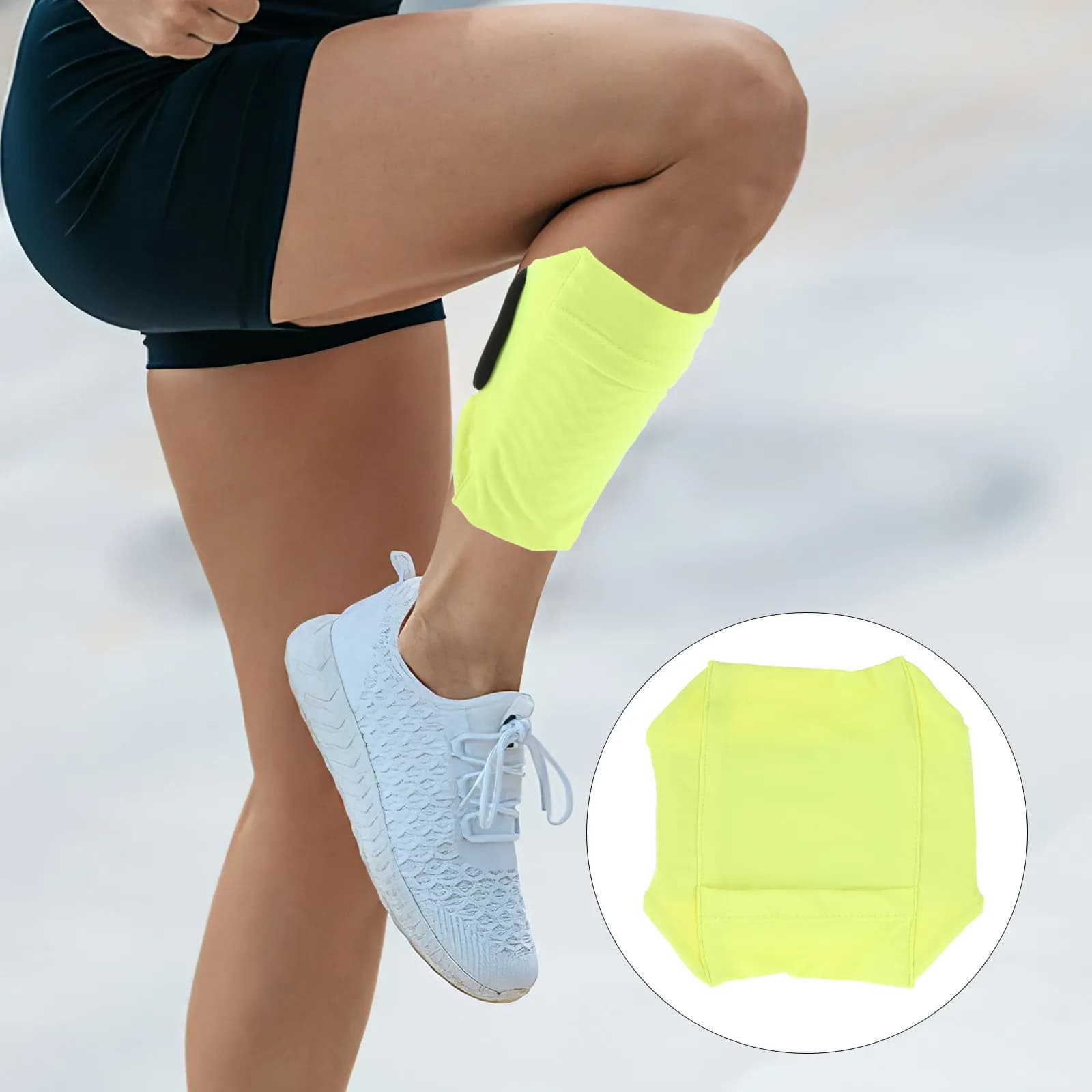 Supporto per Telefono da Gamba, Marsupio Elastico Sportivo per Cellulare, per Allenamento, Palestra, Camminata, Bracciale Universale Stile Sicuro Anti-Salto