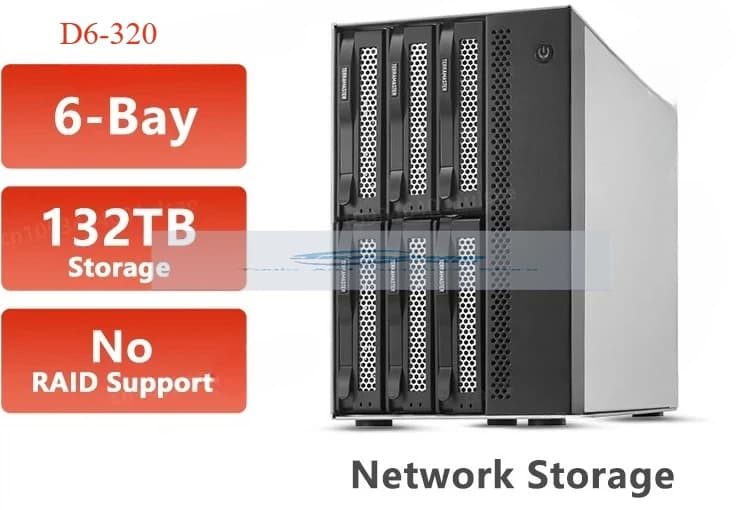 TERRAMASTER D6-320 Box Esterno per Disco Rigido - USB 3.2 Gen2 10Gbps Type-C, Hot Swappable, Plug and Play (Senza Disco)