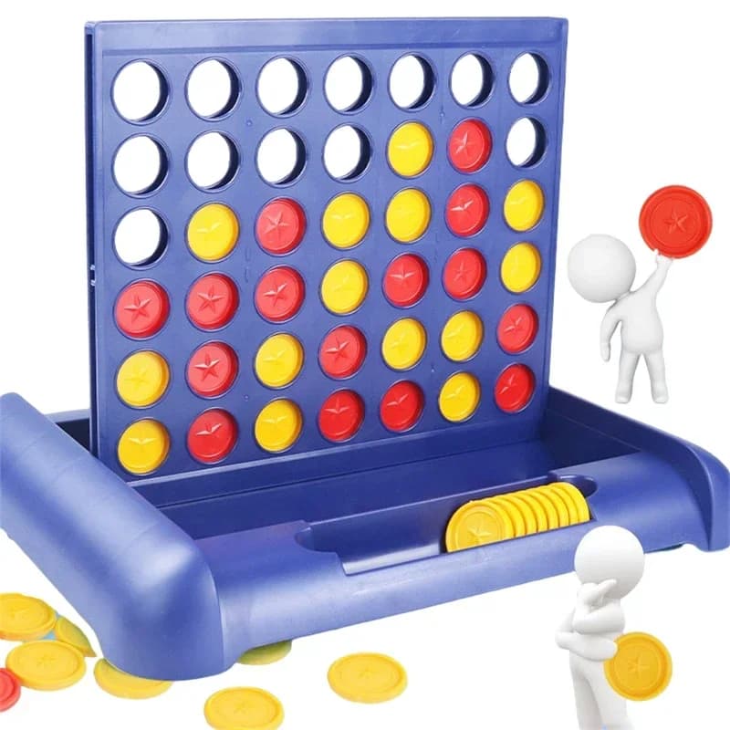 Pieghevole Connect 4 in una linea Gioco da tavolo Classico scacchi per feste Giocattolo per famiglie Puzzle educativo precoce Regali per l'addestramento al pensiero dei bambini