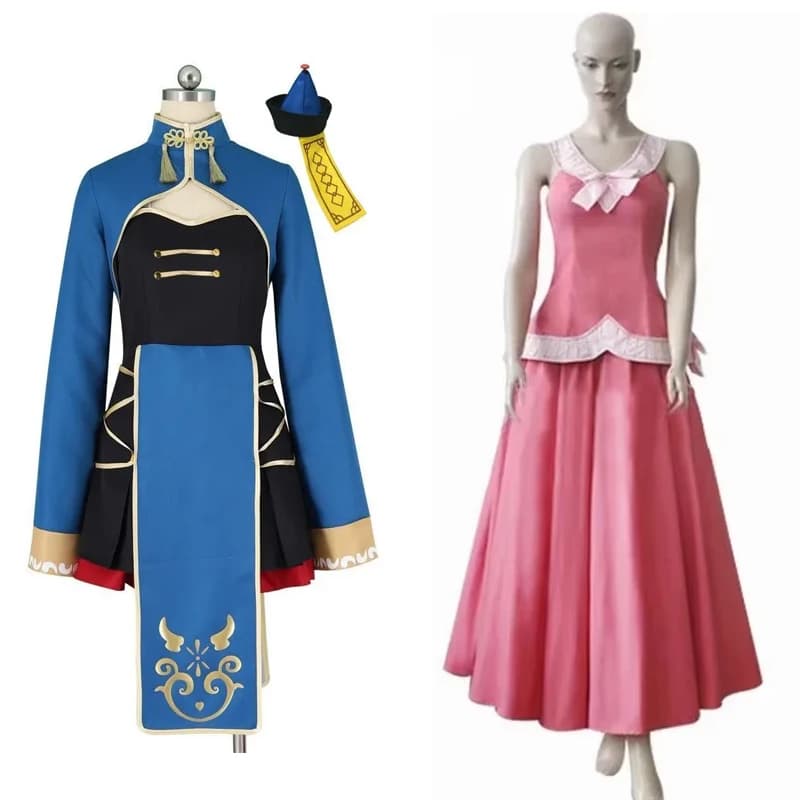 Anime Mirajane Strauss Lucy Heartfilia Cosplay Piccolo zombie Costume Donna Uomo Abito da festa rosa Set completo
