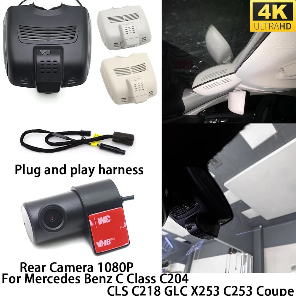 for Mercedes Benz C Class C204 CLS C218 GLC X253 C253 Coupe DVR Dash Cam OEM Front Rear Camera Video Recorder Recording